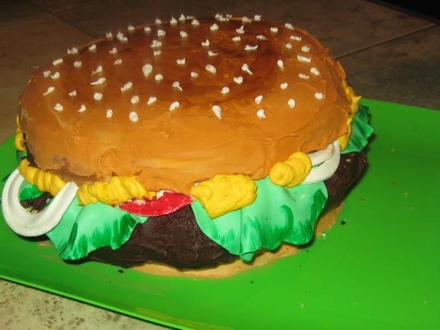 Giant Hamburger Cake