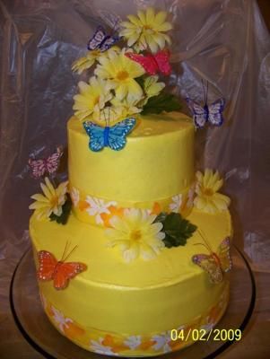 Girls Butterfly Birthday Cake