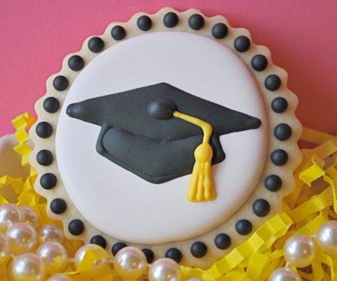 Graduation Cap Sugar Cookies