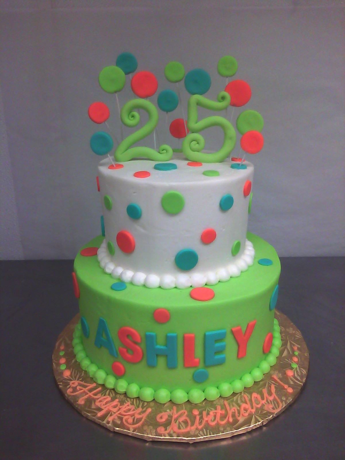 Green Birthday Cake