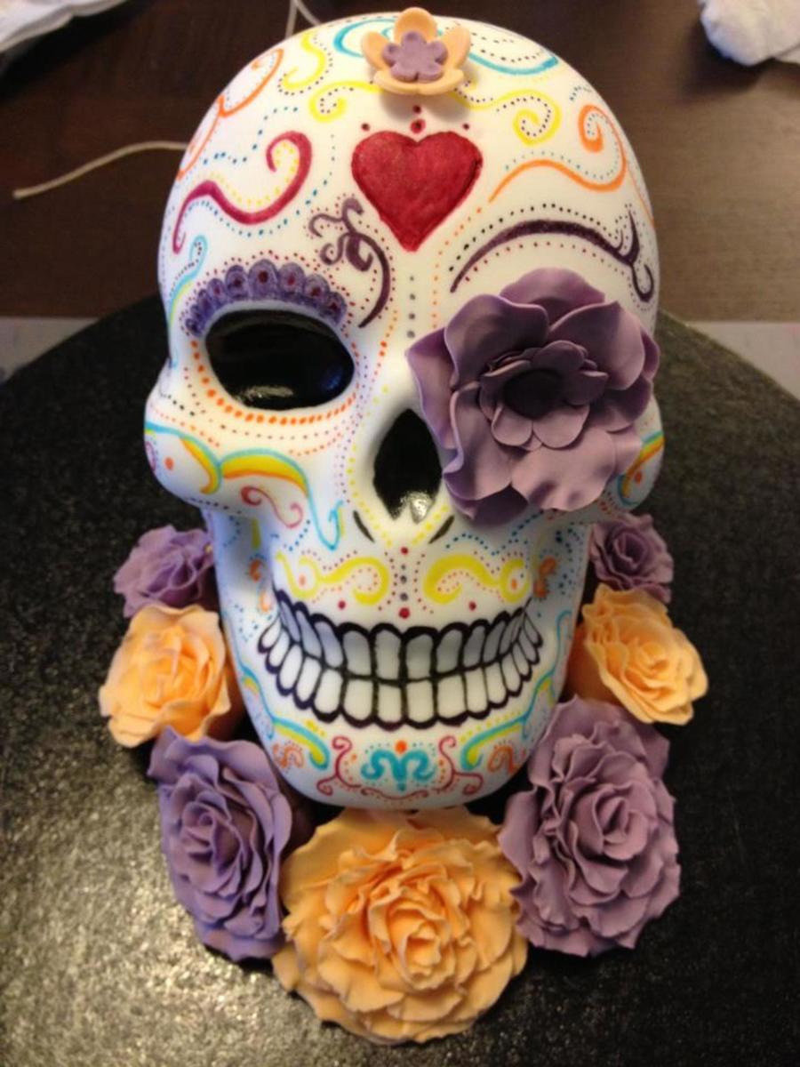 8 Photos of Halloween Skull Birthday Cakes