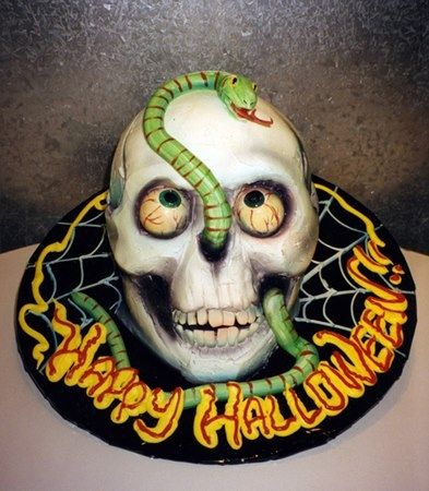 Halloween Skull Cake