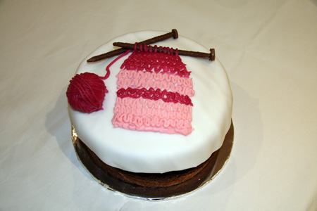 Happy Birthday Knitting Cake