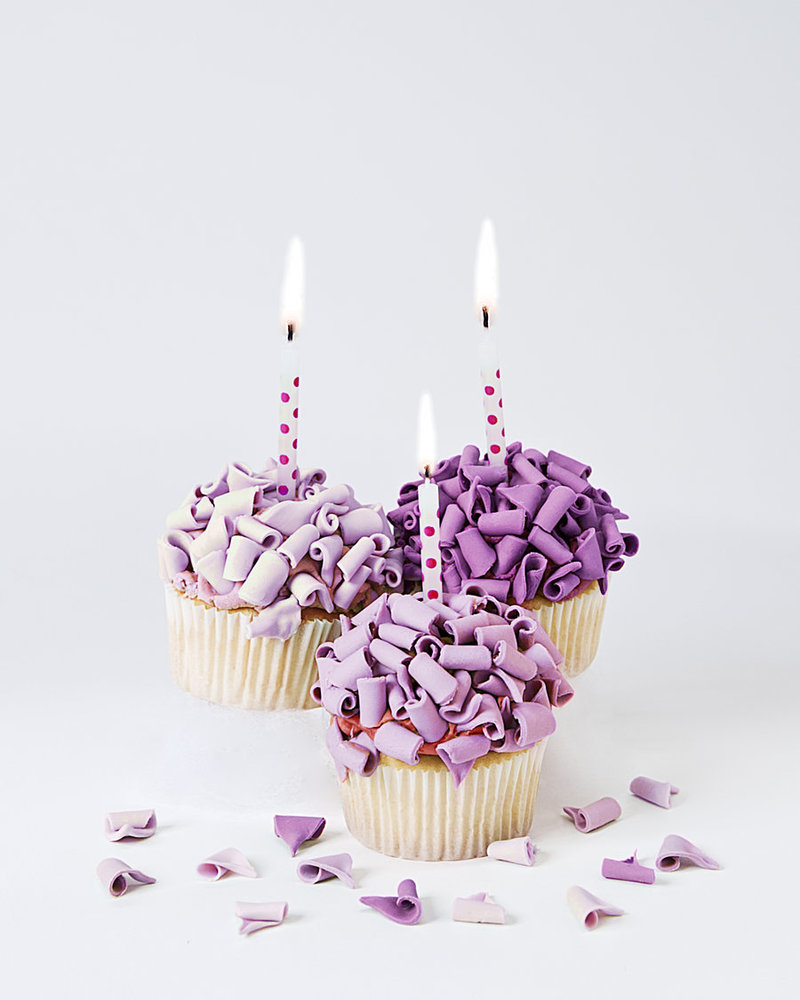 Happy Birthday Purple Cupcake