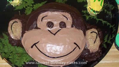 Homemade Monkey Birthday Cake