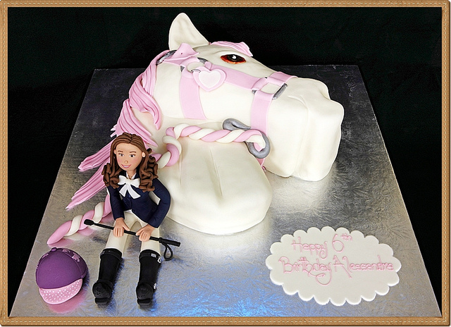 Horse Fondant Birthday Cakes for Girls