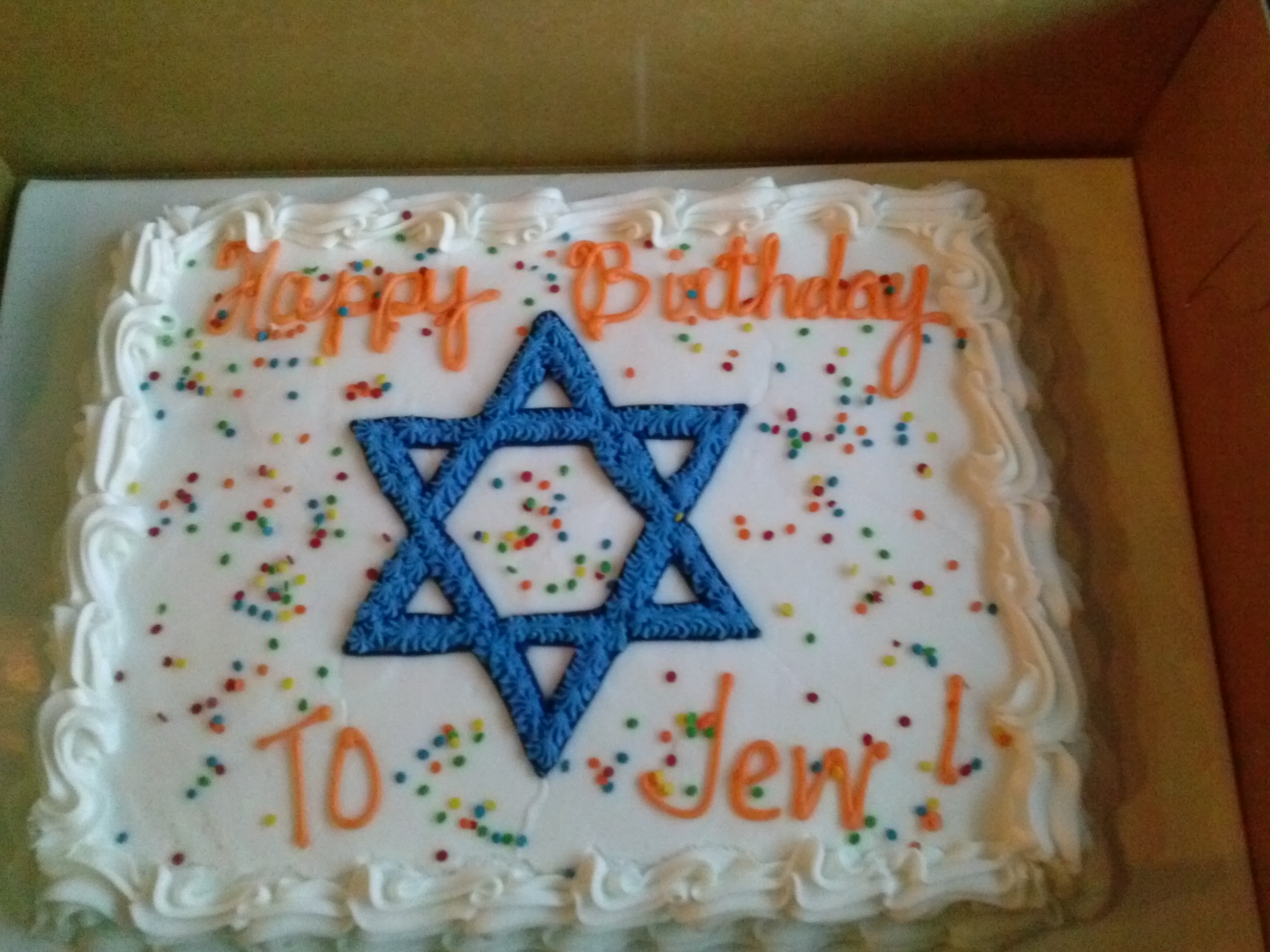 Jewish Happy Birthday Cake