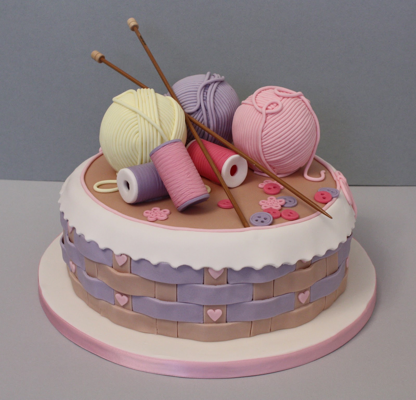 Knitting Birthday Cake