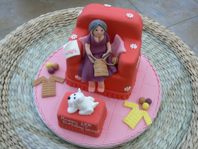 Knitting Birthday Cake