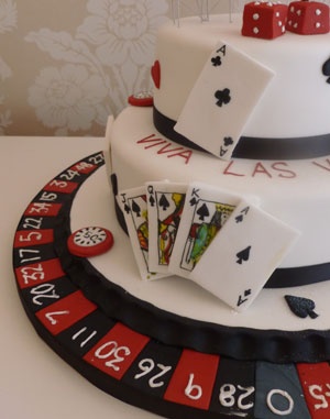 Las Vegas Themed Birthday Cake