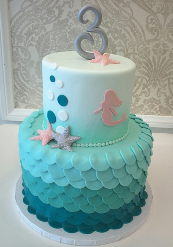 Little Mermaid Baby Shower Cake