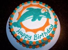 Miami Dolphins Birthday Cake