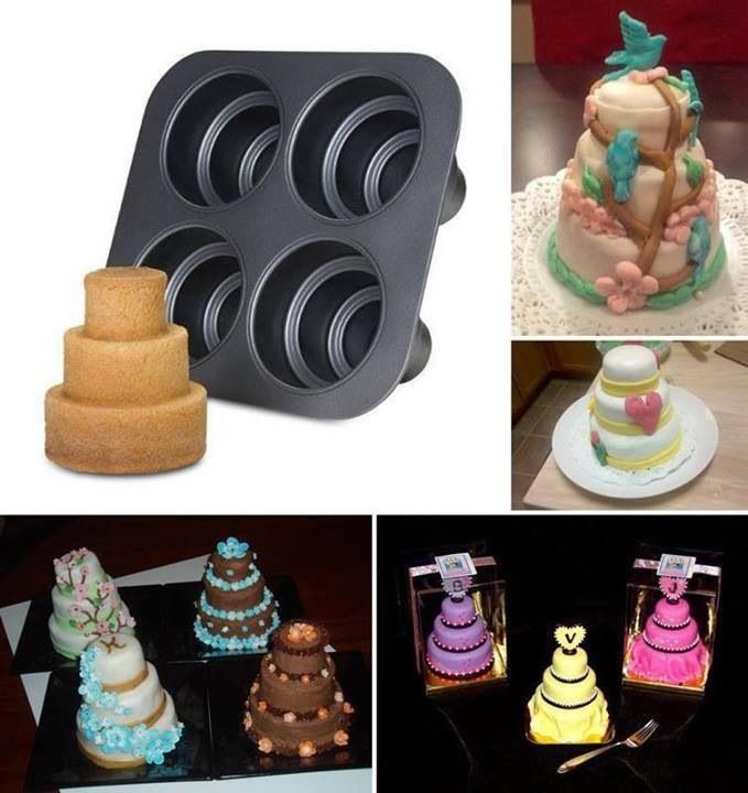 Mini Tiered Wedding Cakes