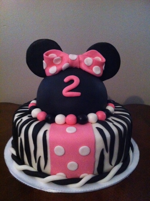 Minnie Mouse Zebra Cake