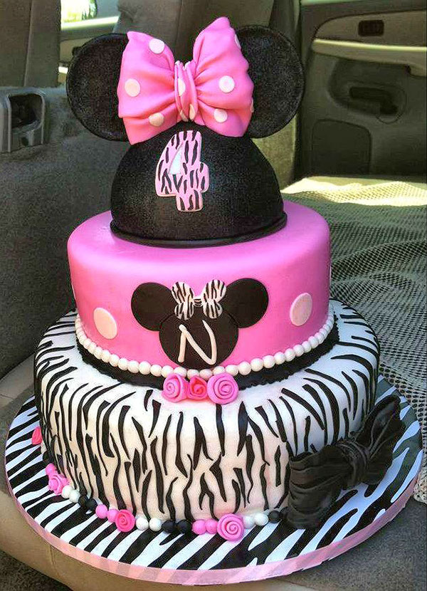 Minnie Mouse Zebra Cake