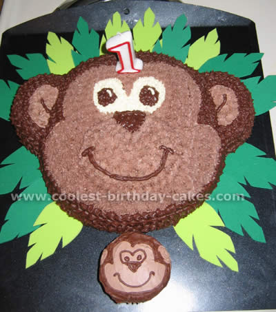 10 Photos of Round Monkey Face Birthday Cakes