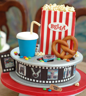 Movie Theater Themed Birthday Cake