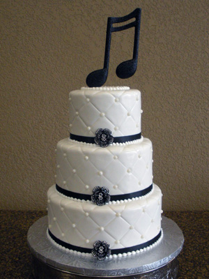 Music Note Wedding Cake