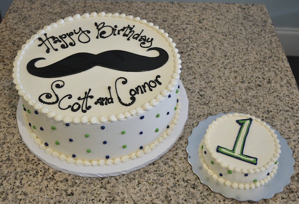 Mustache Birthday Cake