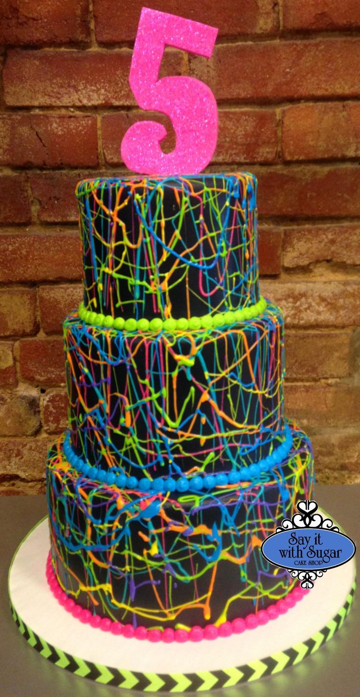 Paint Splatter Birthday Cake