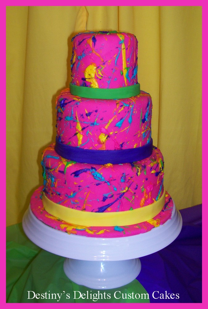 Paint Splatter Cake