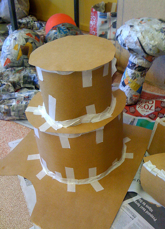 Paper Mache Wedding Cake