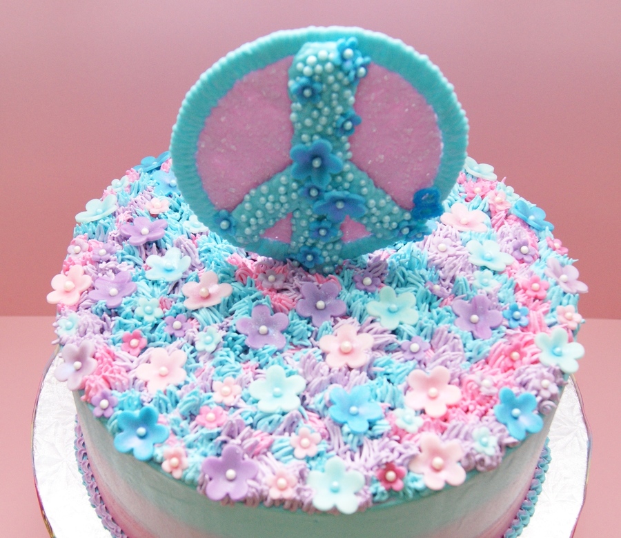 Peace Sign Cake