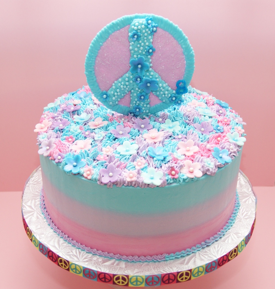 Peace Sign Cake