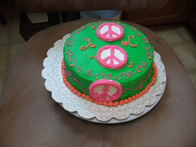 Peace Sign Cake