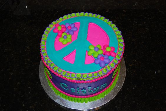 Peace Sign Cake