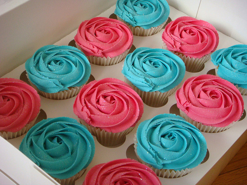 Pink and Blue Cupcakes