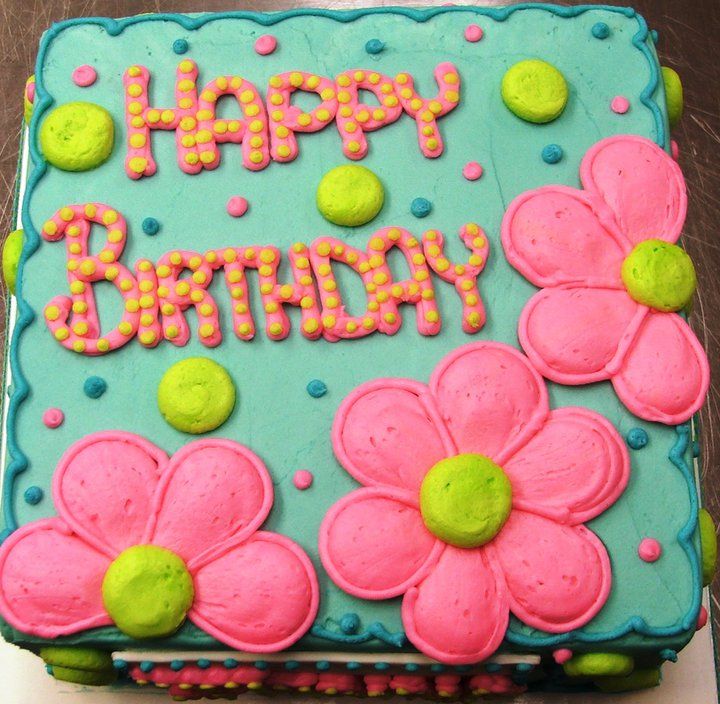 Pink Flower Birthday Cake