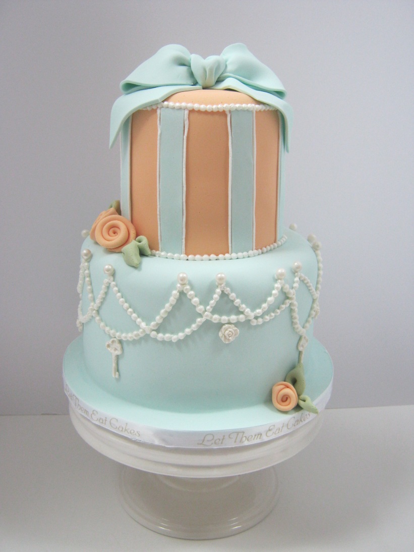 Pink Orange and Turquoise Cake