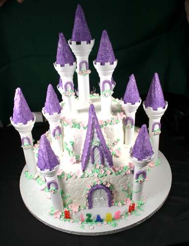 Princess Castle Shaped Birthday Cakes