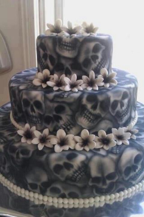 Scary Skull Cake