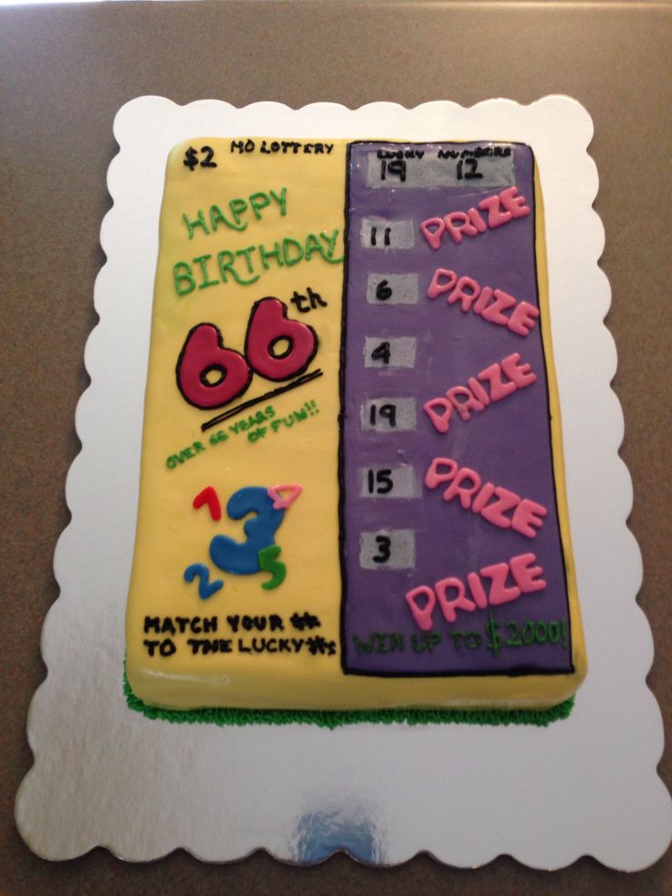 Scratch-Off Lottery Ticket Cake