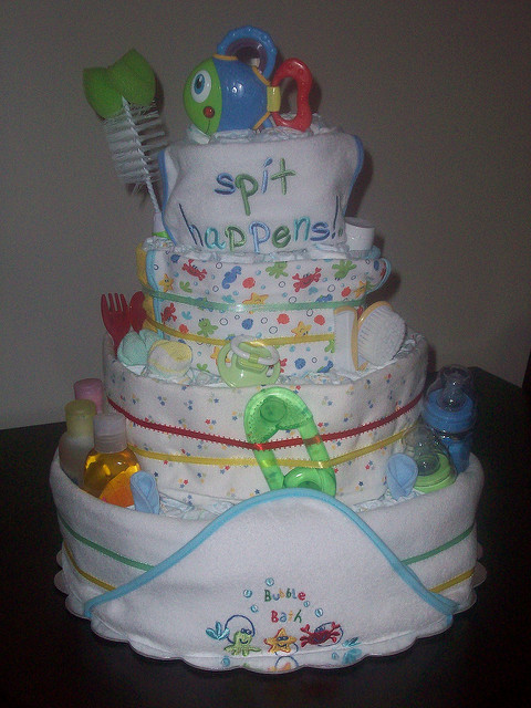 Sea Creature Diaper Cake