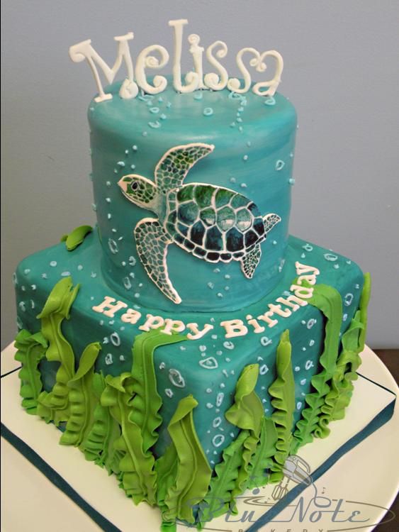 12 Photos of Teen Birthday Cakes Sea Turtle