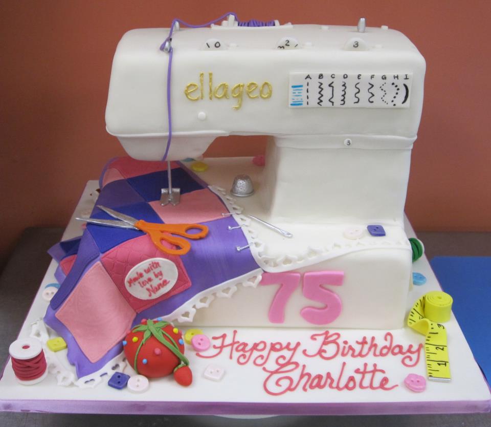 Sewing Machine Birthday Cake