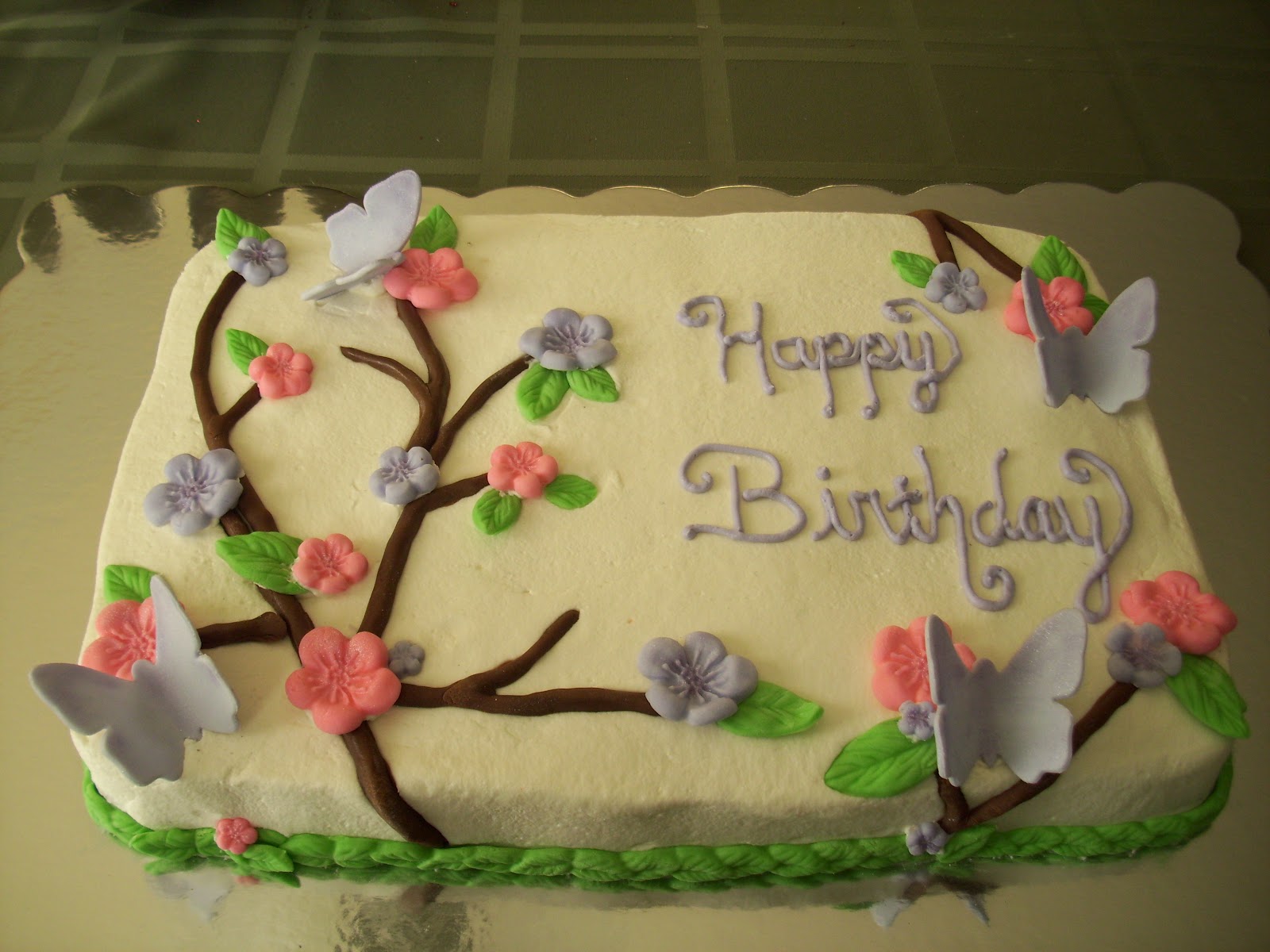 Spring Flower Sheet Birthday Cake Ideas