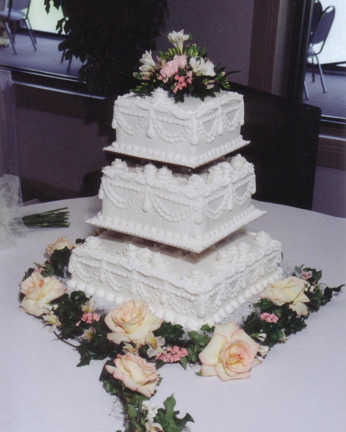 Square Wedding Cake