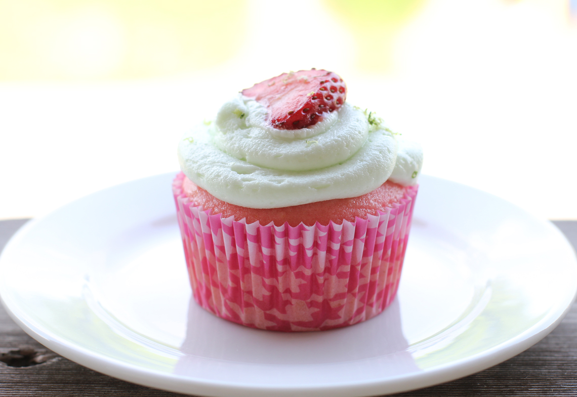 Strawberry Lime Margarita Cupcakes