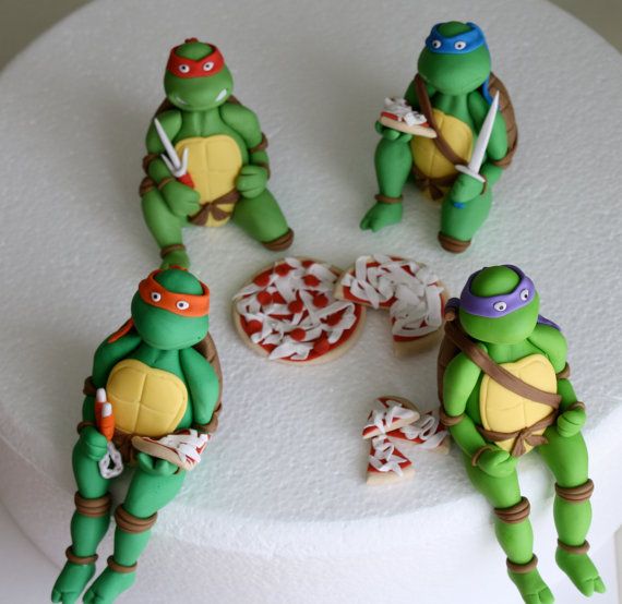 10 Turtle Fondant Cakes Photo Teenage Mutant Ninja Turtle Cake