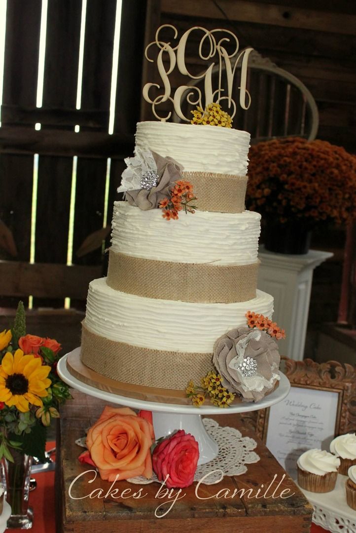 Textured Buttercream Wedding Cake