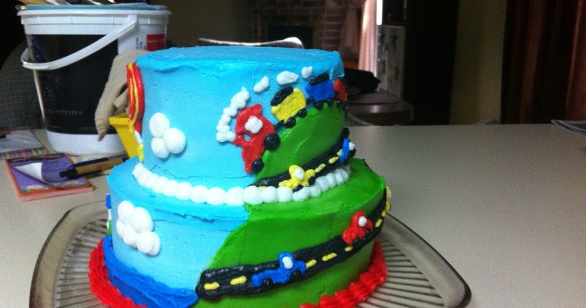 Transportation Baby Shower Cake