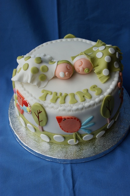 Twin Baby Shower Cake