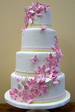 Wedding Cake with Butterflies