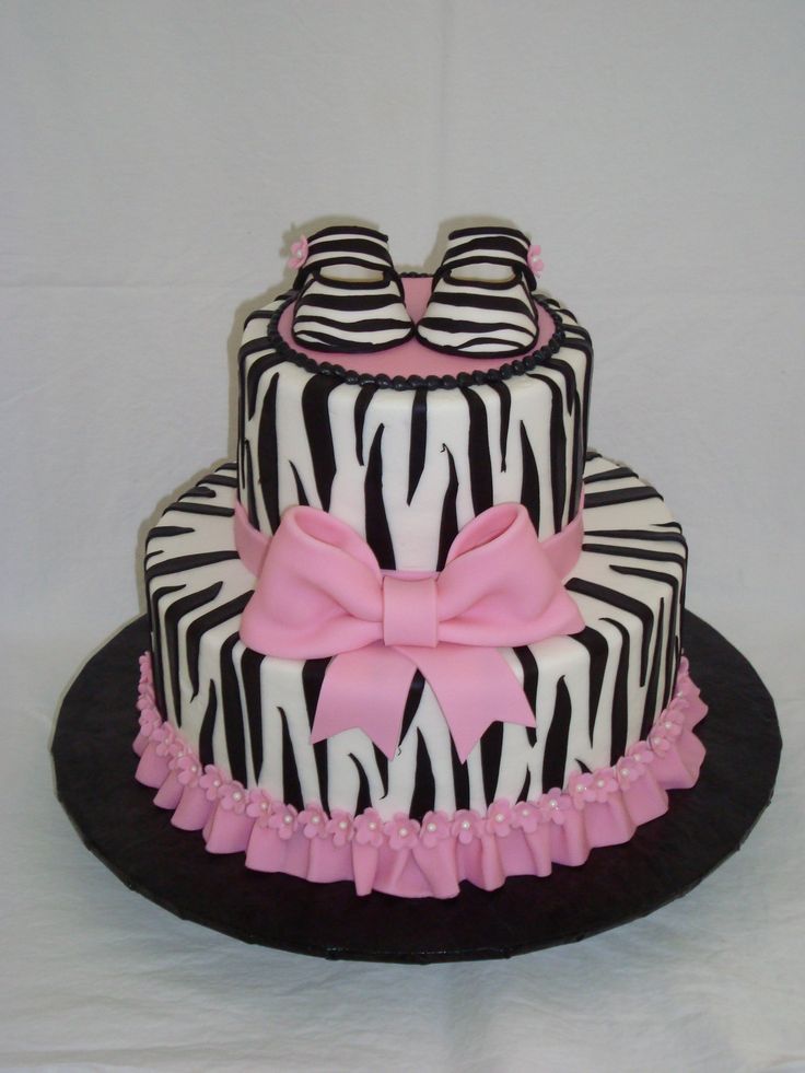 Zebra Baby Shower Cake