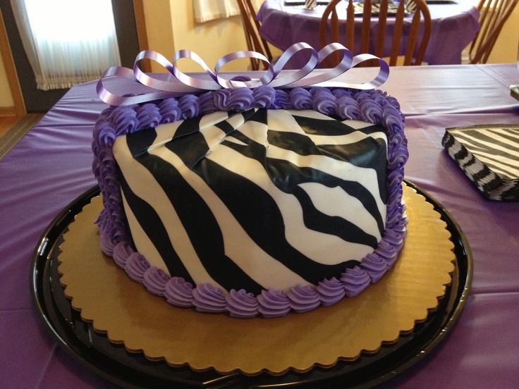 Zebra Birthday Cake