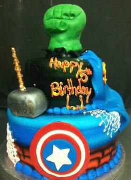 Batman Hulk Captain America Birthday Cake